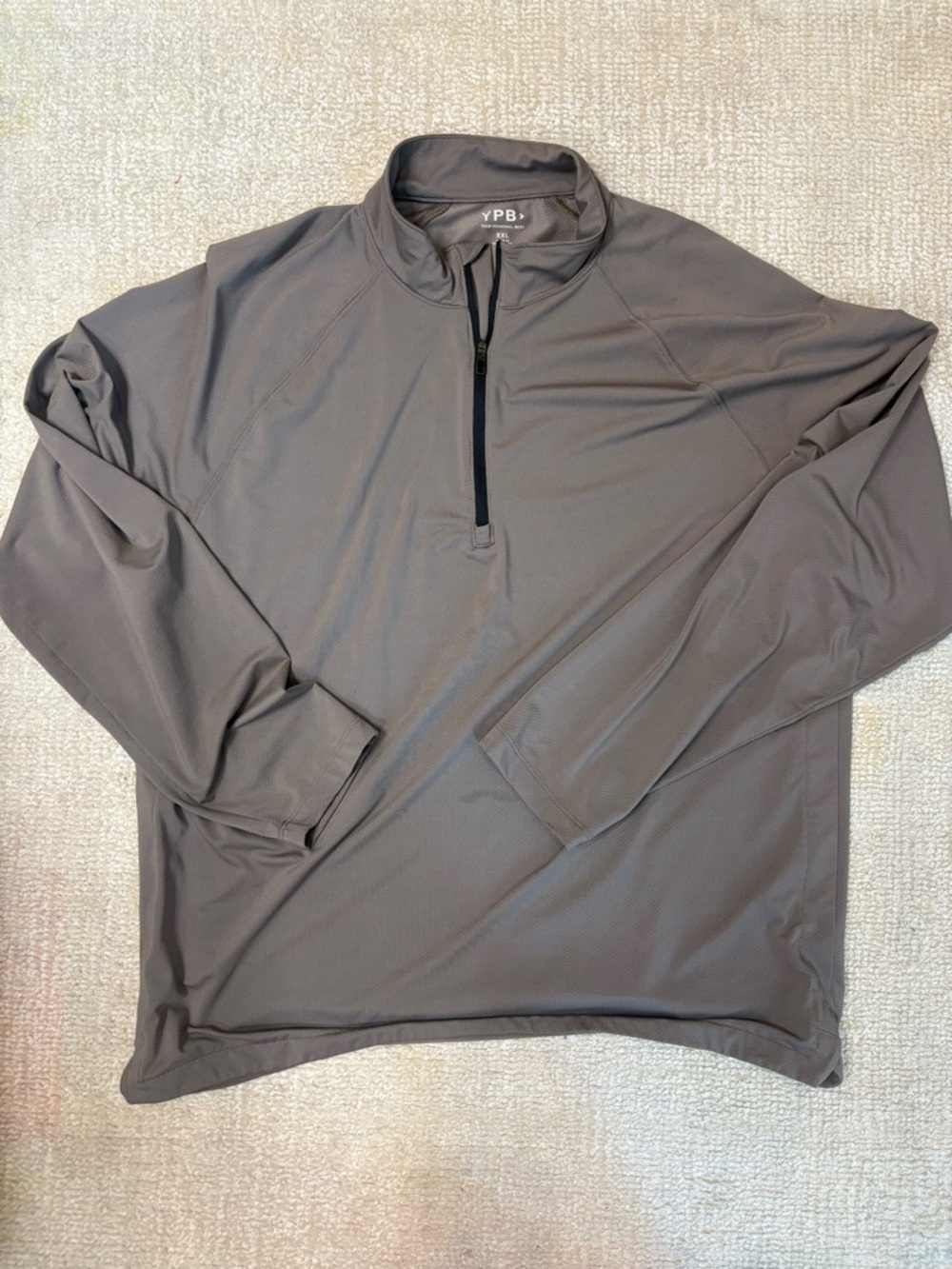 YPB Men's Gray Quarter-Zip Performance Jacket